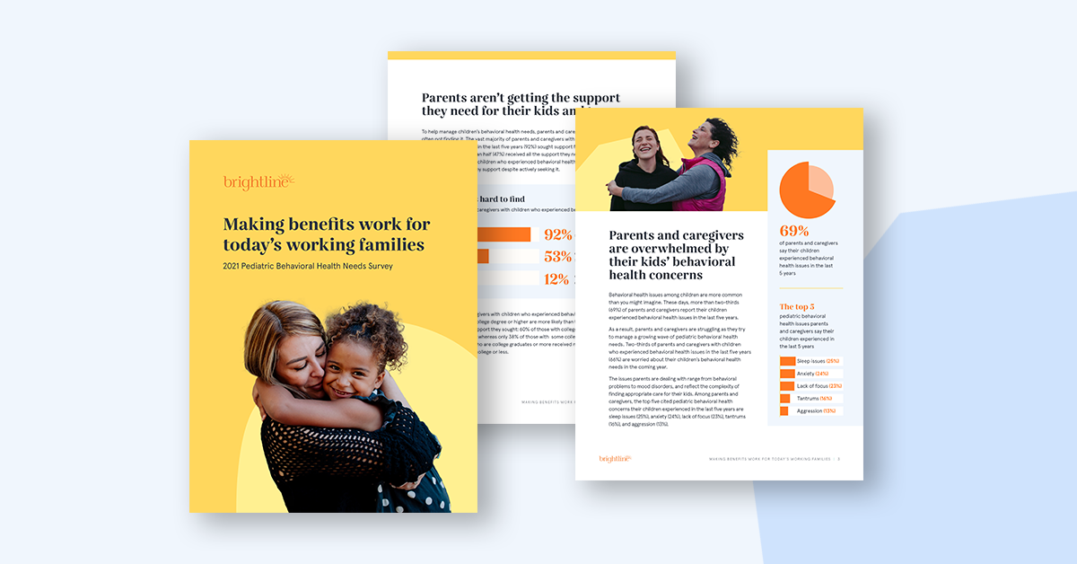 Brightline 2021 Pediatric Behavioral Health Needs Survey