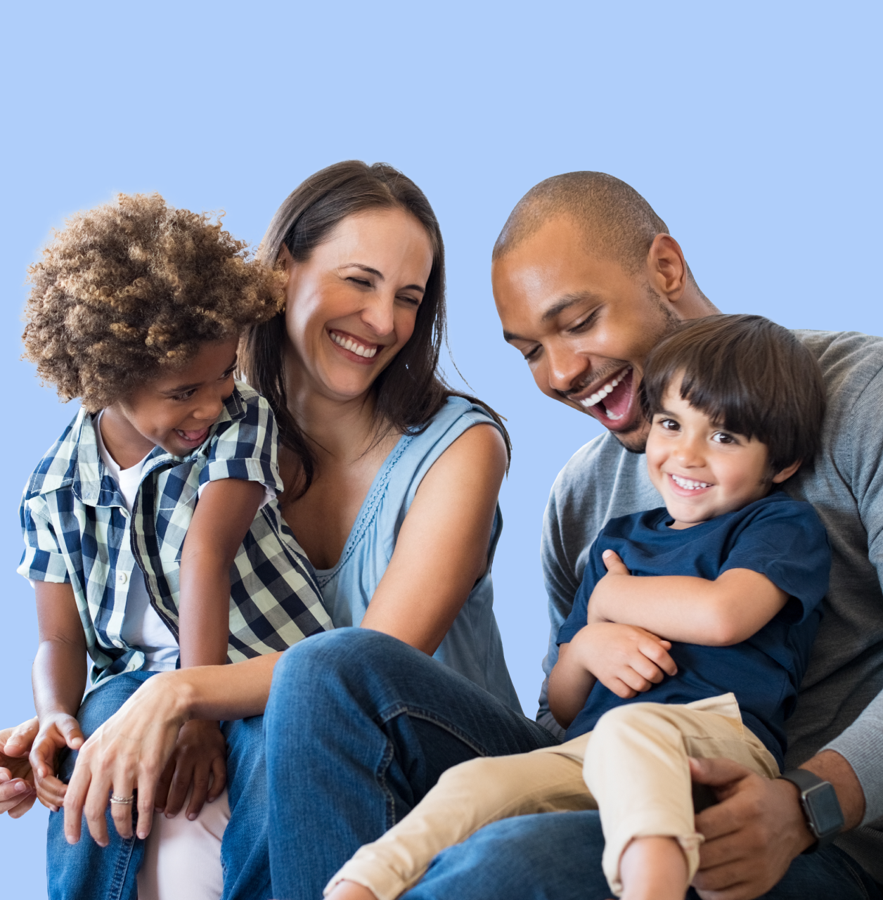 Family smiling